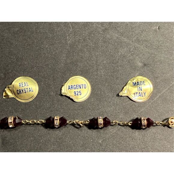 Vatican Museum Red Crystal Bracelet 925 - Picture 7 of 8